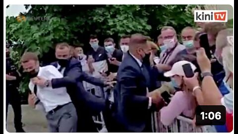 Macron runs into another bitch slap.... it's becoming a sport in France....
