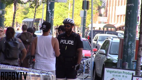 Smoking a bong in public prank