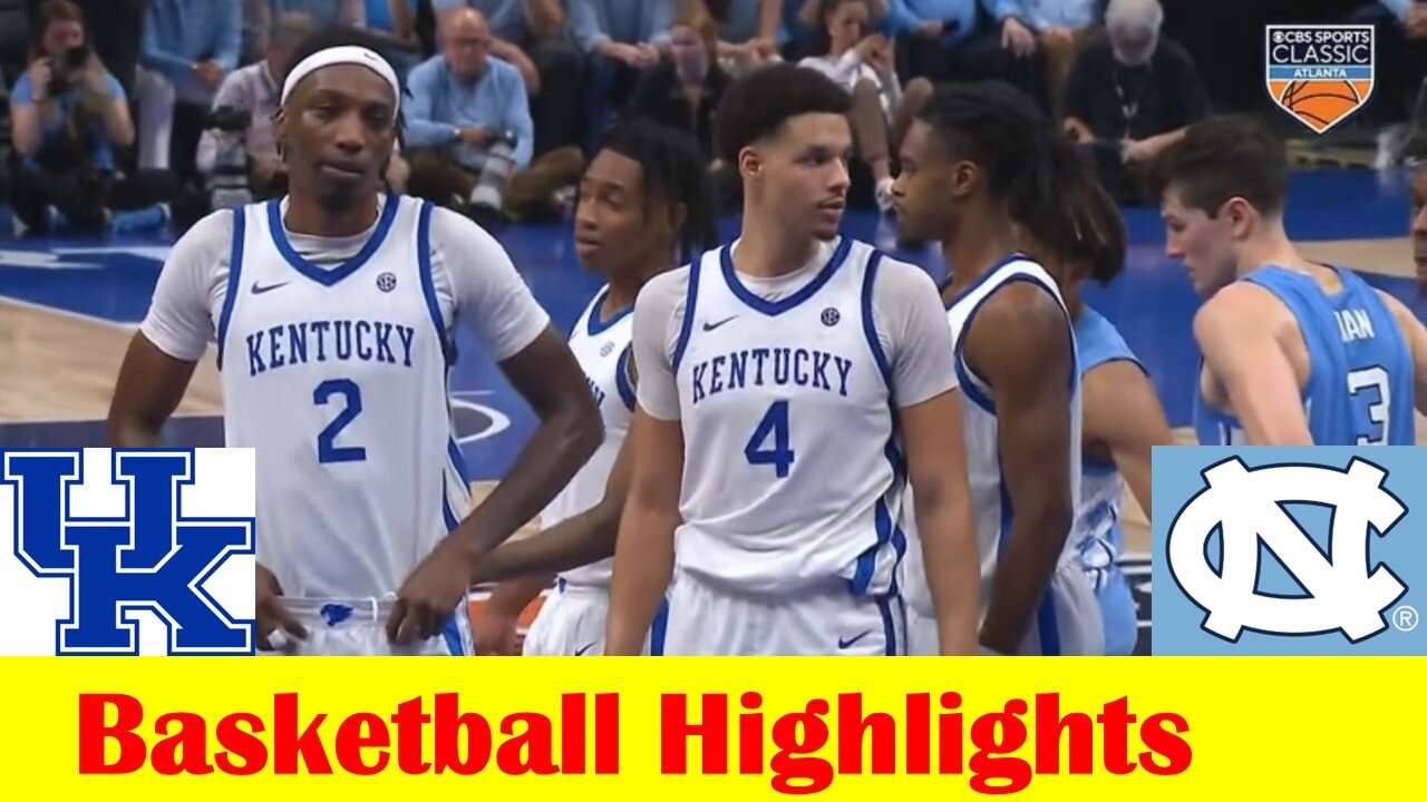 #14 Kentucky vs #9 North Carolina Basketball Game Highlights 12 16 2023