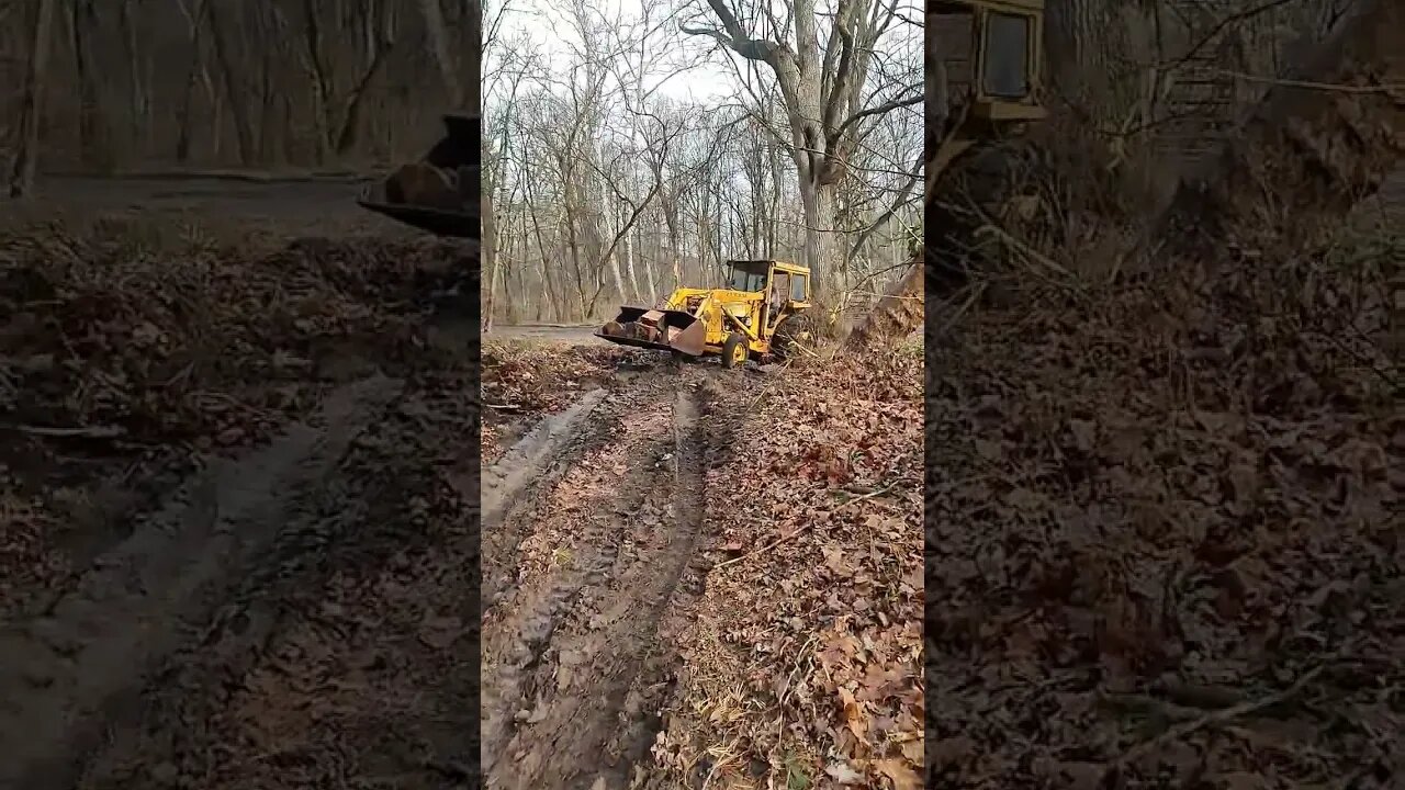 Loader caught in the mud