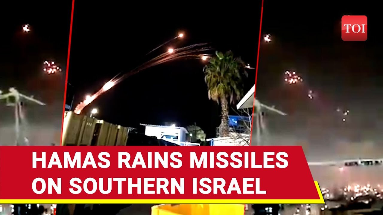 Hamas Missiles Bombard Southern Israel After Tel Aviv; Iron Dome Fails To Stop Barrage | Watch