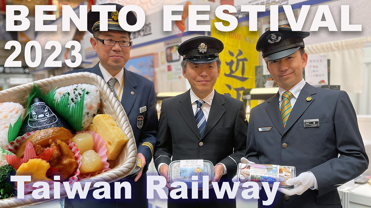 Taiwan Railways Bento Festival 2023 with Japanese and Taiwanese bento boxes at Taipei Main Station