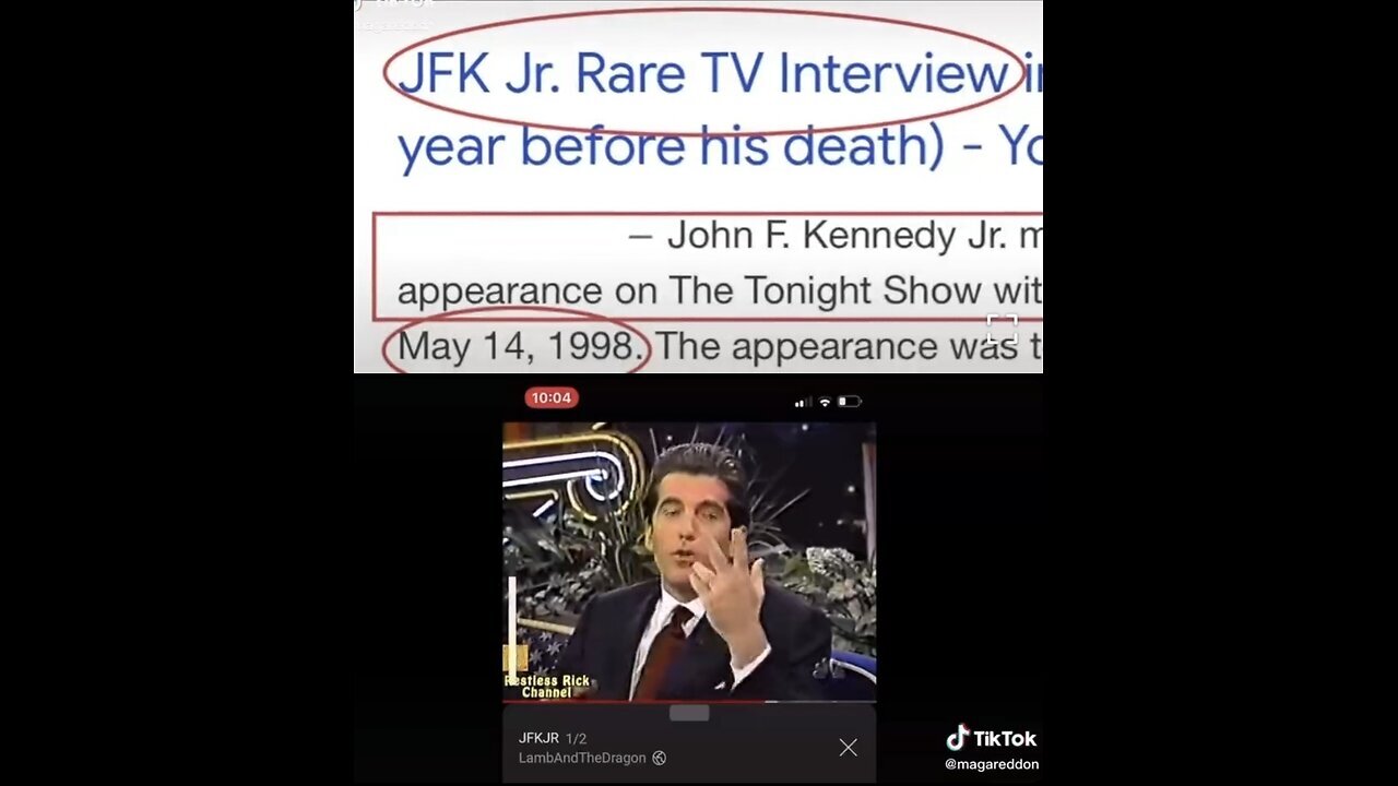 JFK JR RARE INTERVIEW 1998 before his death