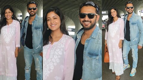 Ishita Dutta & Vatsal Seth Spotted at Mumbai Airport 🤩💕📸