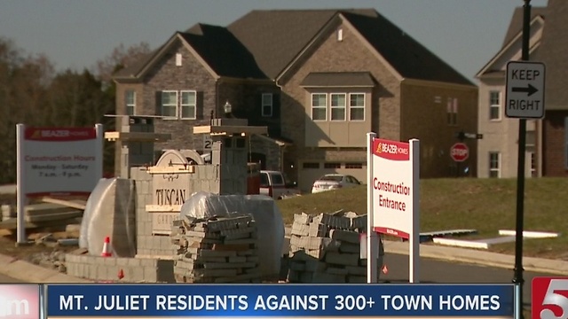 Mt. Juliet Residents Say No To New Townhomes