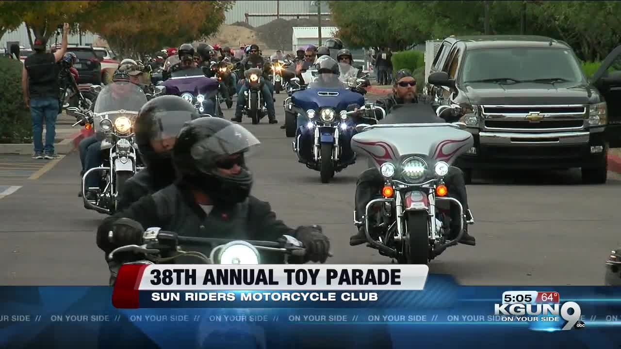 Hundreds of motorcyclists ride in 38th annual toy parade