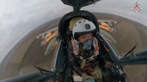 Working in pairs combat sorties of Russian Su 25 attack aircraft