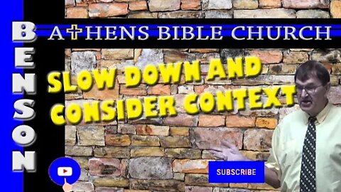 Verses In Context are The Key to Accurate Understanding of the Bible | Athens Bible Church