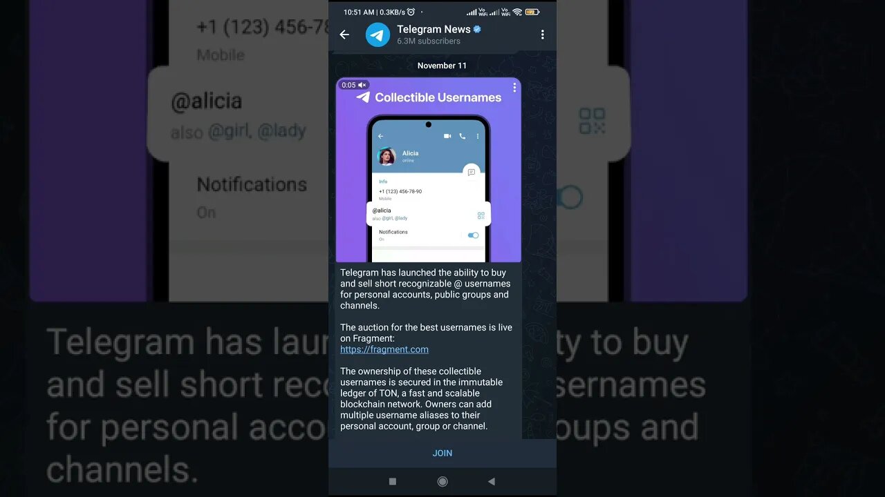 #Telegram users can now buy and sell short recognizable usernames for account group channel #shorts