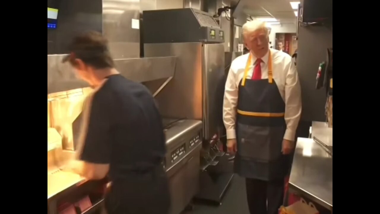 #DonaldTrump Serving French Fries 🍟 At McDonald's