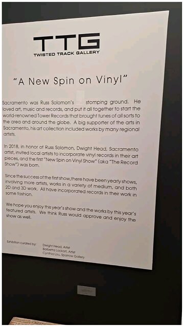 A New Spin on Vinyl - Twisted Track Gallery - Art Exhibit #Twistedtrackgallery #art