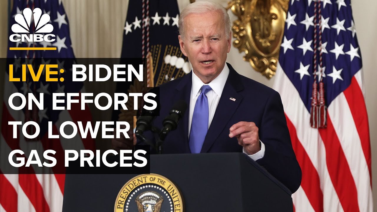 Biden delivers remarks on efforts to lower gas prices and Putin's price hike.