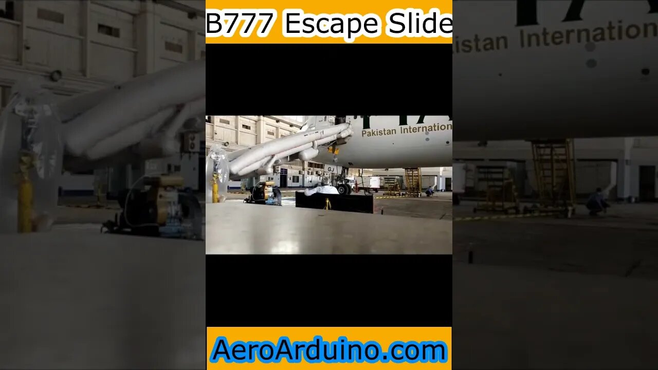 B777 Escape Slide Shooting #Flying #Aviation #AeroArduino