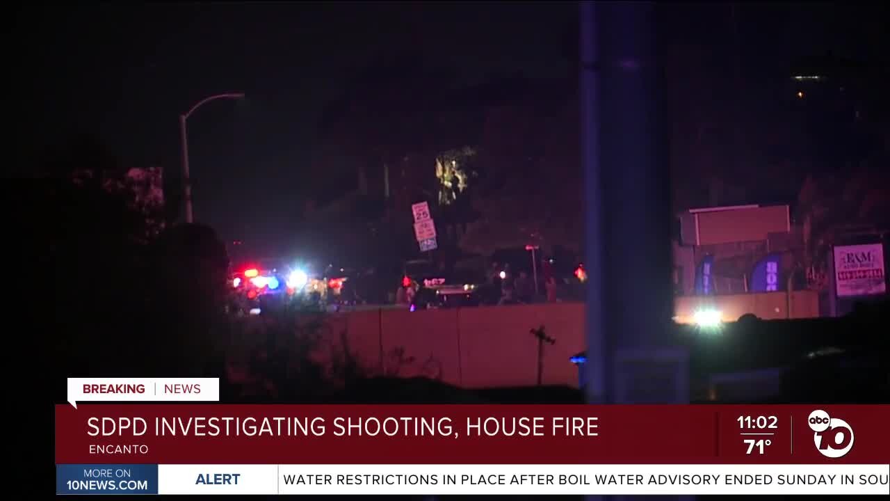 SDPD investigates shooting, house fire in Encanto neighborhood