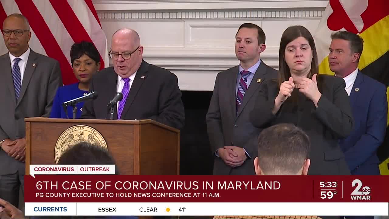 6th person tests positive for coronavirus in Maryland