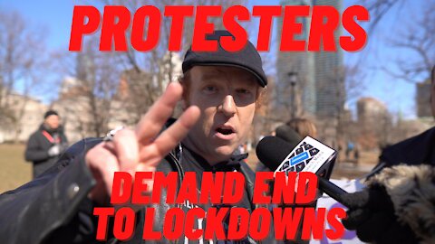 Protesters demand end to lockdowns. Toronto, 03/13/21