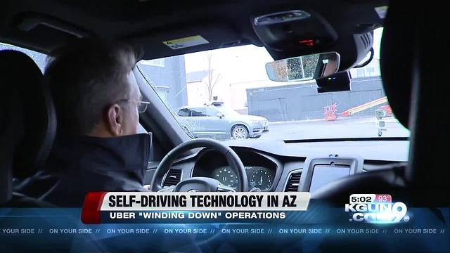 Uber 'winding down' testing of autonomous vehicles in Arizona