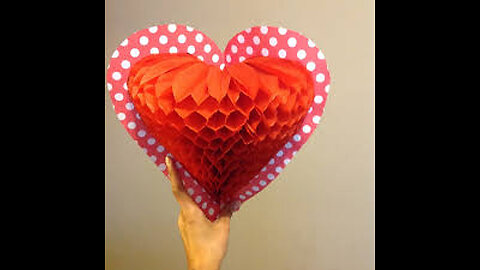 How to Make Honeycomb Popup Heart Card DIY | Part 1