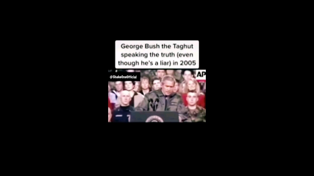 GEORGE BUSH SPEAKING THE TRUTH EVEN THOUGH HE IS A LIAR #Islam #Muslim #IslamicHistory