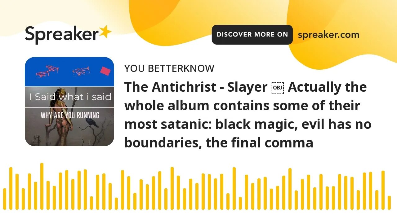 The Antichrist - Slayer ￼ Actually the whole album contains some of their most satanic: black magic,