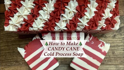 How to Make 🎄 CANDY CANE 🎄 CP Goat Milk Soap w/ Multi Layers & Frosting Piping | Ellen Ruth Soap