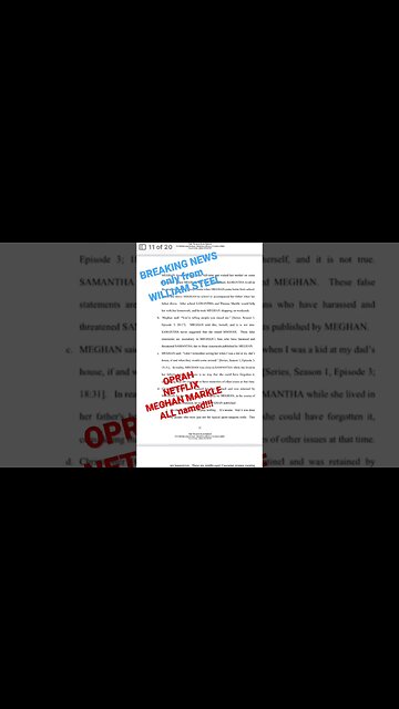 NEW Amended Complaint TODAY. #Shorts #samanthamarkle #tmz #news #MeghanMarkle #Oprah #Netflix #crime