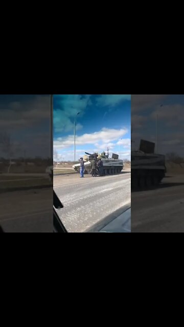 Abandoned Russian BMP3-- no fuel?