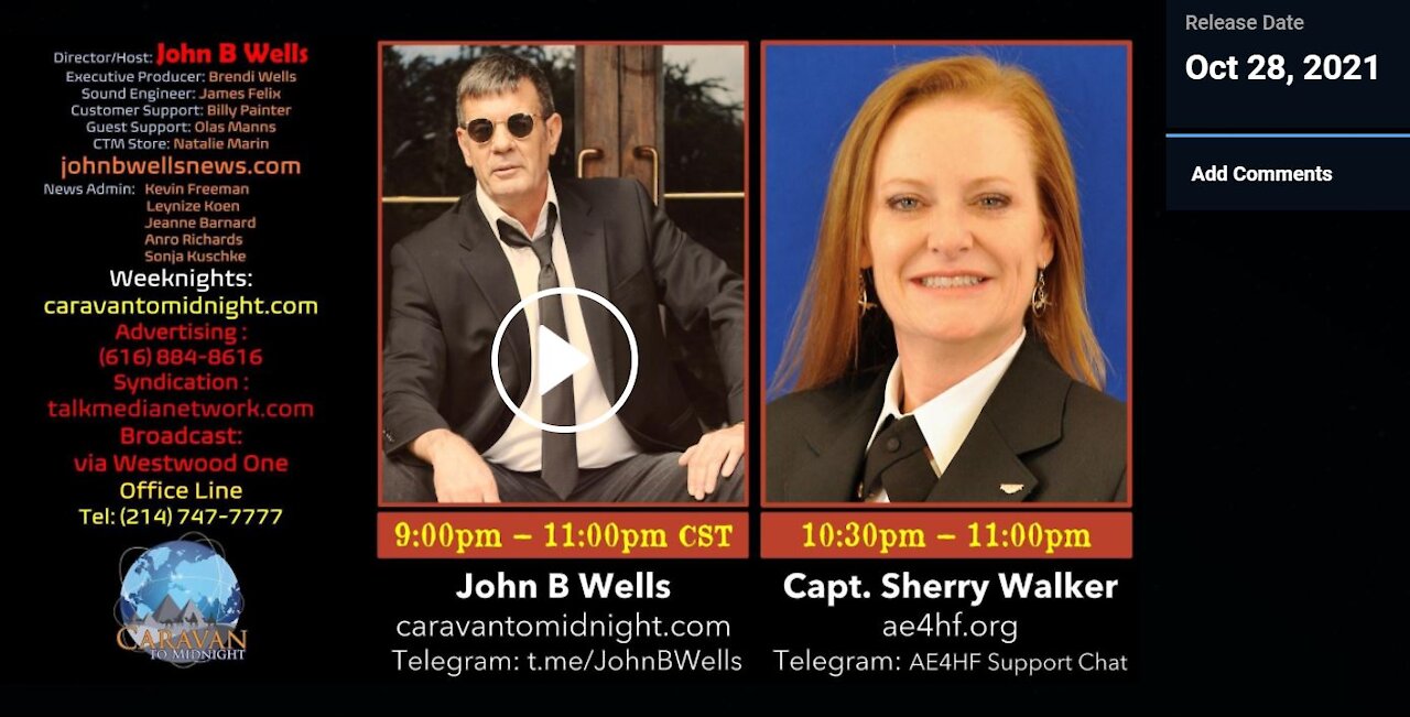 Cpt. Sherry Walker - John B Wells - CaravanToMidnight 10282021