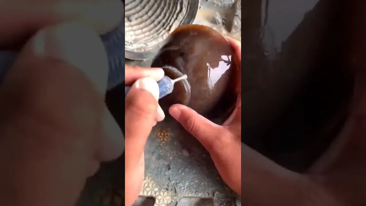 Stone turning amazing marble stone turn into bowl shorts trending shortvideo