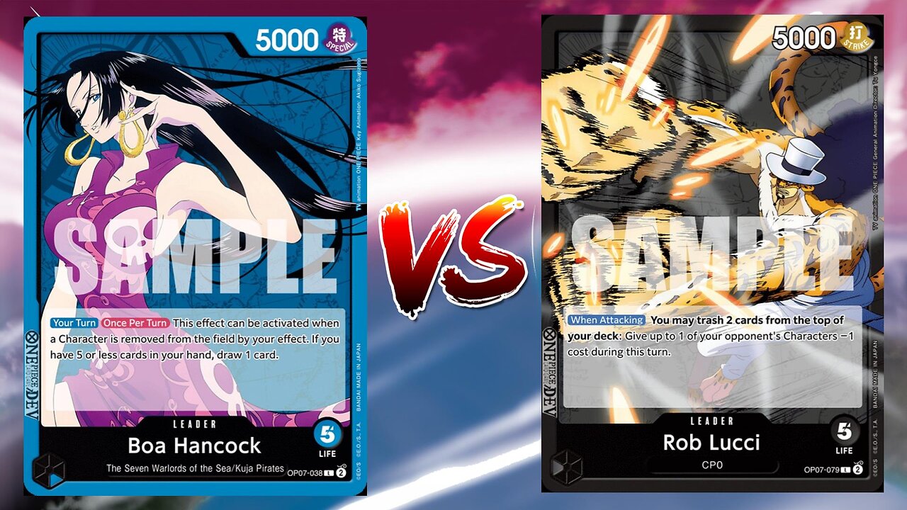 One Piece TCG Boa Hancock VS Rob Lucci!!