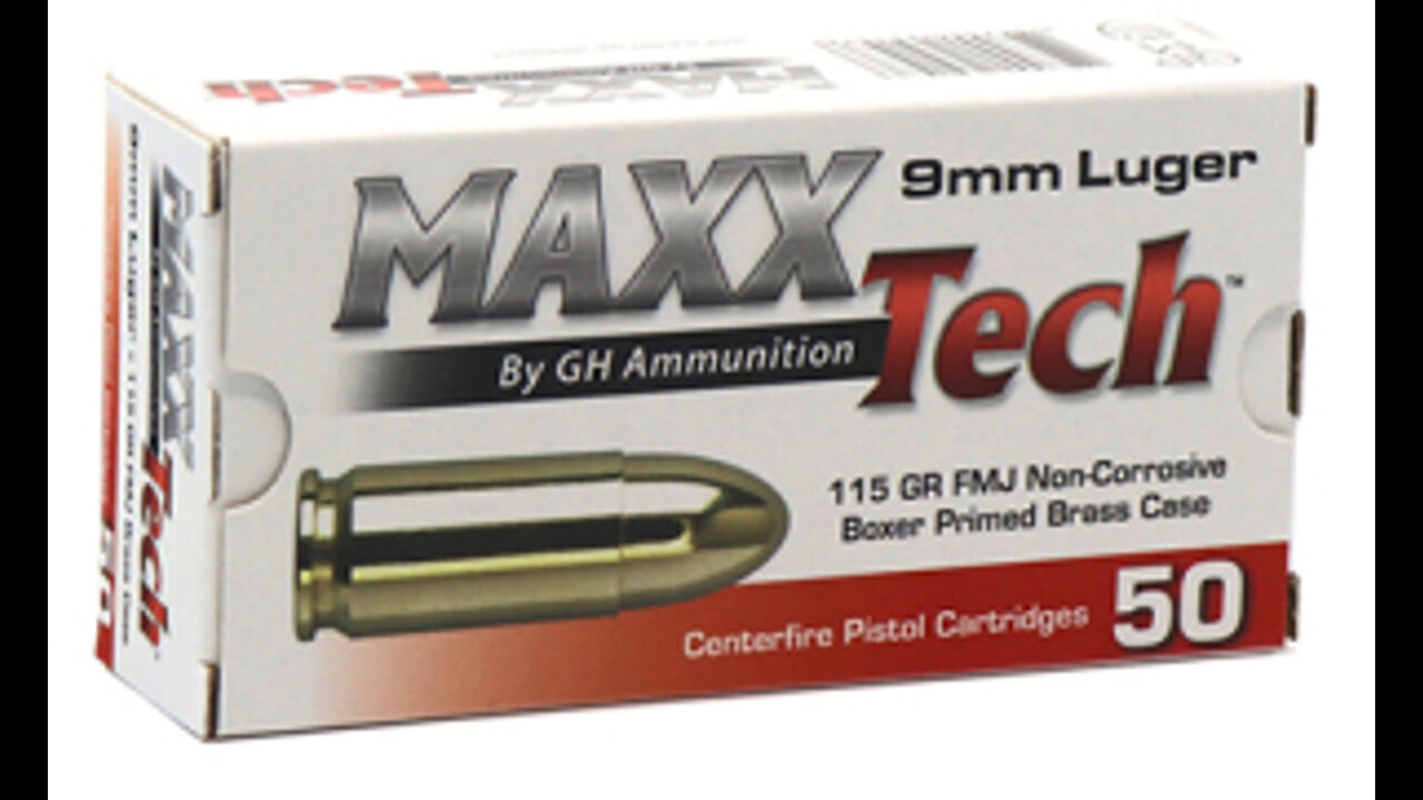 1000 ROUNDS MAXXTECH 115GR 9MM