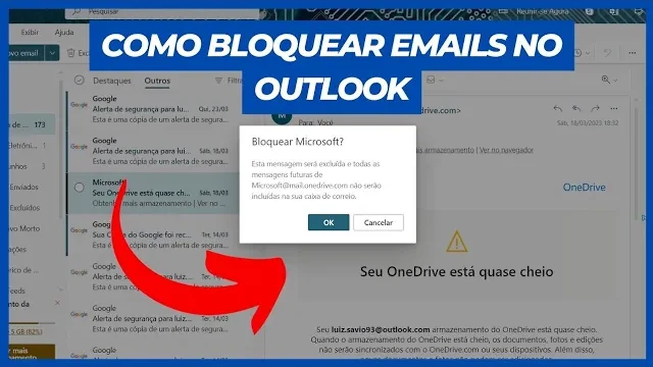 COMO BLOQUEAR EMAILS NO OUTLOOK