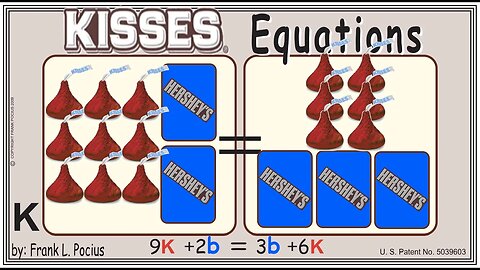 VISUAL KISSES 9K+2b=3b+6K EQUATION _ SOLVING EQUATIONS _ SOLVING WORD PROBLEMS