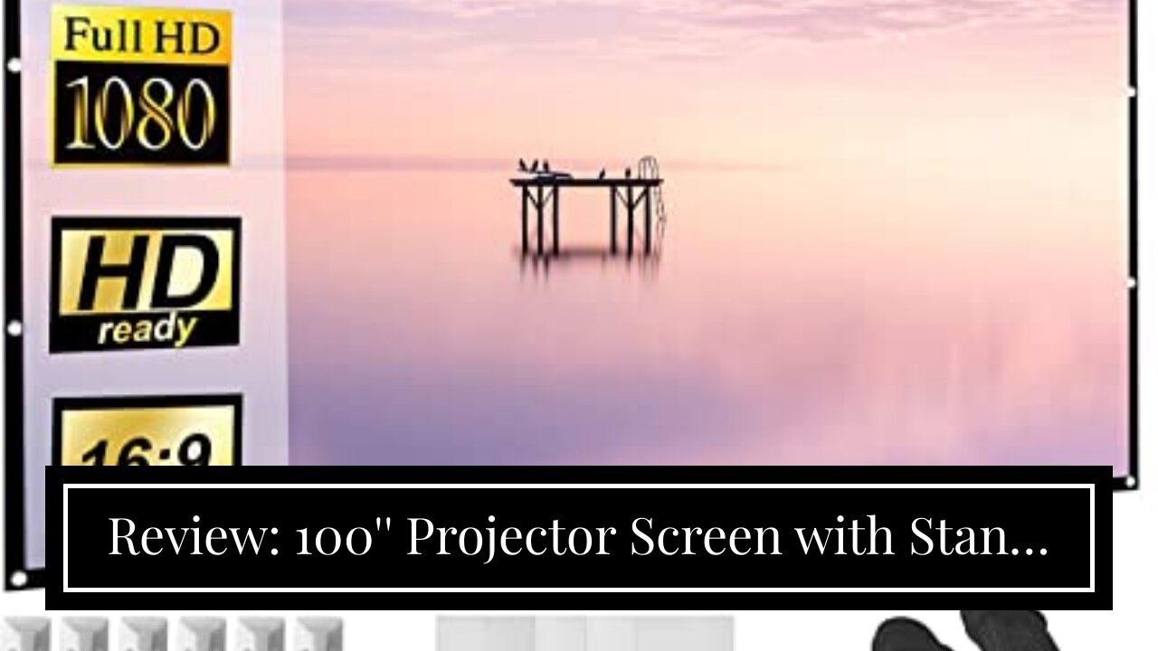 Review: 100'' Projector Screen with Stand, 1.1Gain 4K HD 16: 9 Movie Projection Screen with PVC...