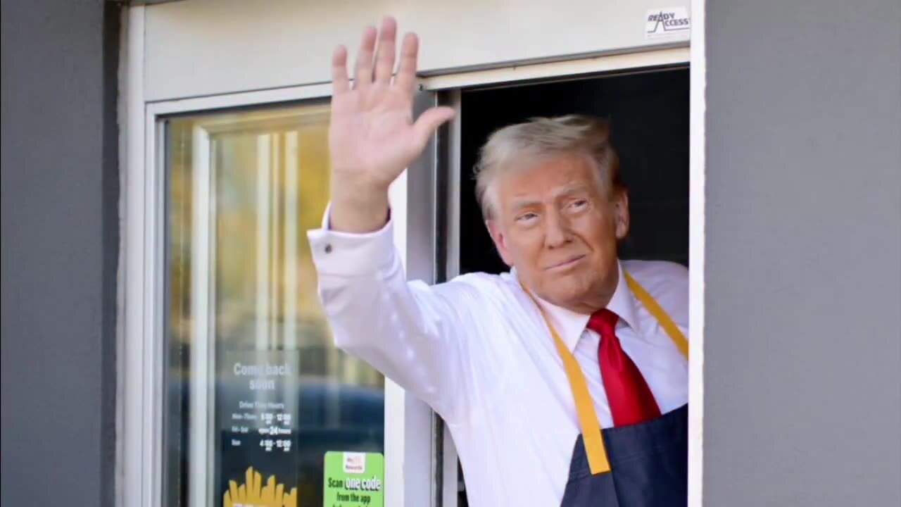 Trump Works at PA McDonald's, 'I've Now Worked for 15 Minutes More Than Kamala'