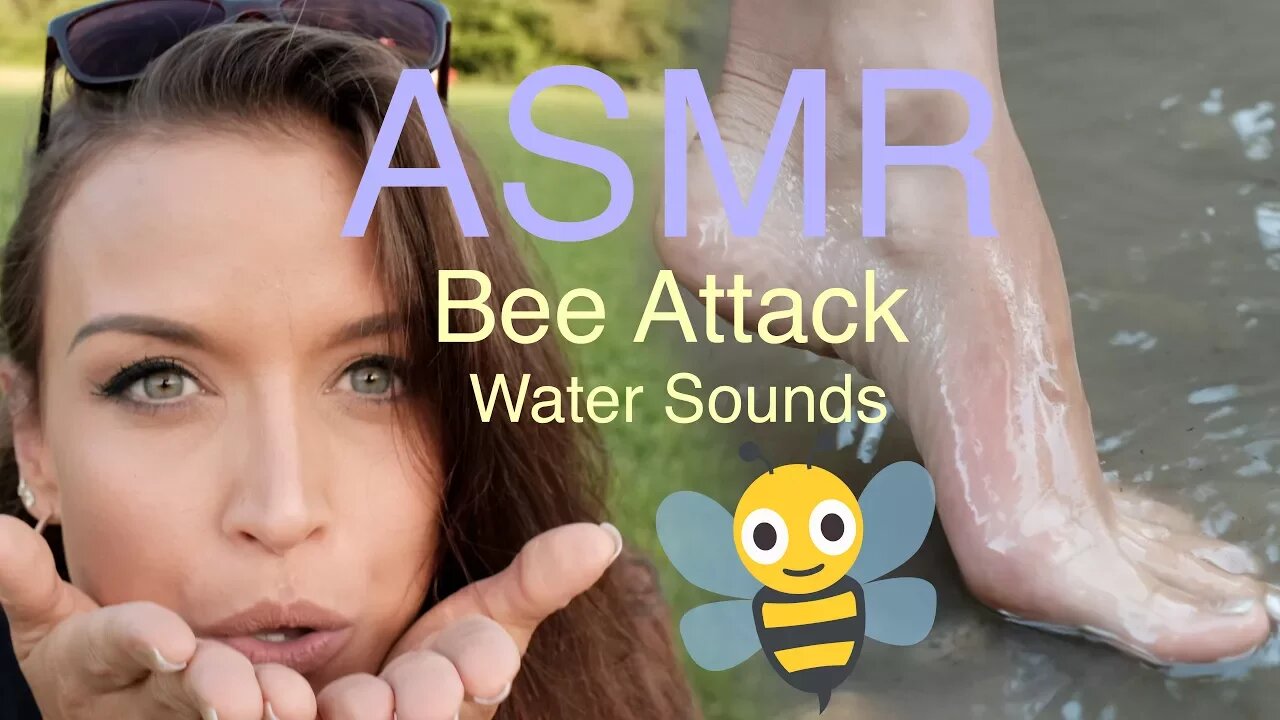 ASMR Gina Carla 🤗 BEE ATTACK 🐝🐝🐝😅 Feet and Water Sounds // Use headphones - Binaural Sound