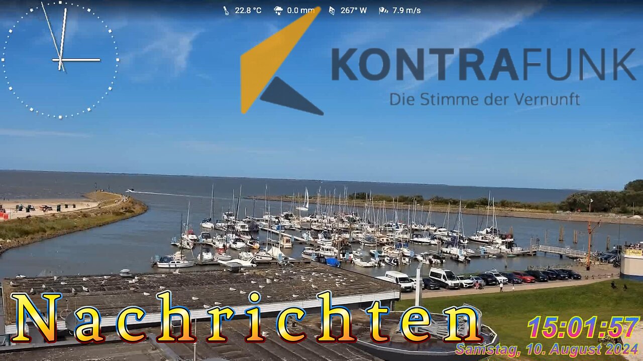 Nachrichten im Kontrafunk 10.08.2024 – 15:00 Uhr #glaubewenig, #hinterfragealles, #denkeselbst