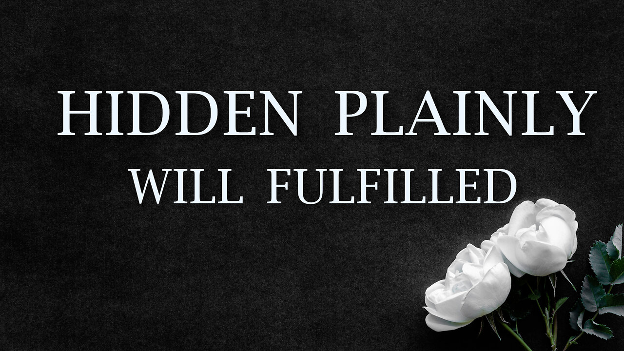 HIDDEN PLAINLY - Will Fulfilled!