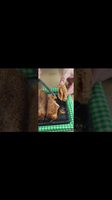 Churros made with bread and dulce de leche filling.