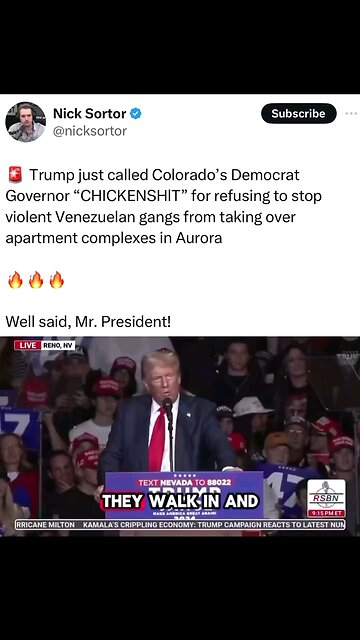 Trump2024 calls out Governor Chicken 🐔 Shit