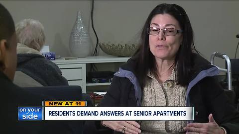 Residents demand answers at senior apartments