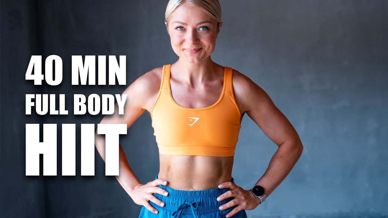 40 MIN NO REPEAT - Full Body HIIT & STRENGTH WORKOUT - with Weights (Dumbbells)