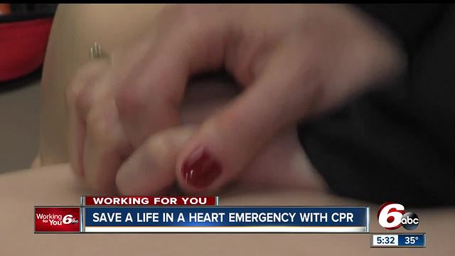 Saving a life in a heart emergency with CPR