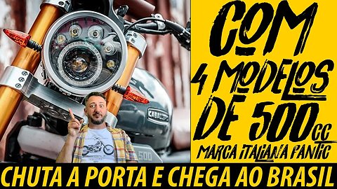 Com 4 modelos de MOTOS de 500cc a marca ITALIANA FANTIC, chuta a porta e chega ao BRASIL