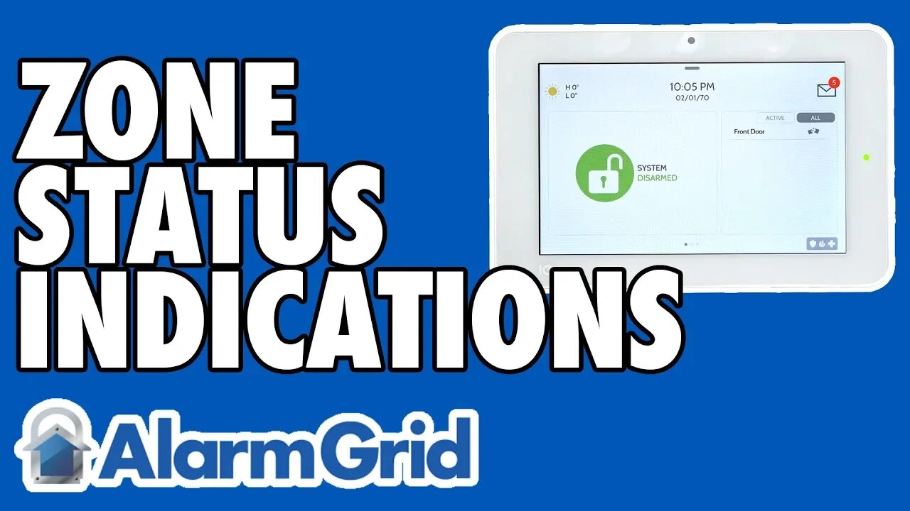 Zone Status Indications on the Qolsys IQ Panel 2 Plus