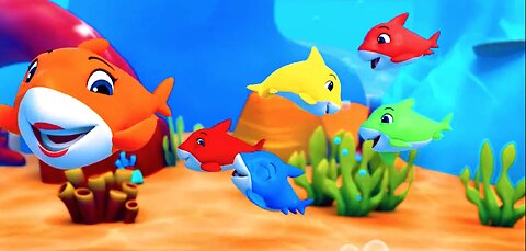 Learn to Count 5 with Five Little Sharks