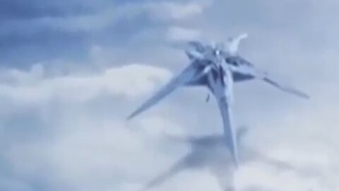 Object shaped like an aerial fortress under an aircraft [space]
