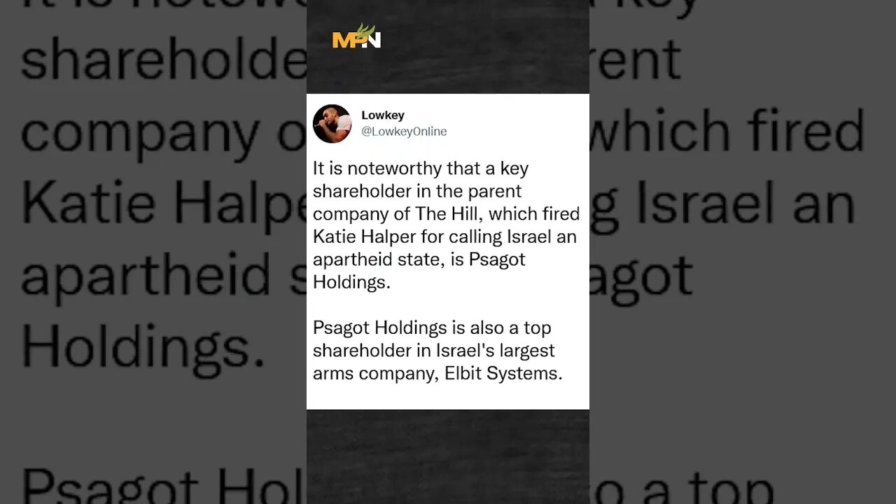 The Hill and the arms manufacturer Elbit Systems are connected by a common shareholder