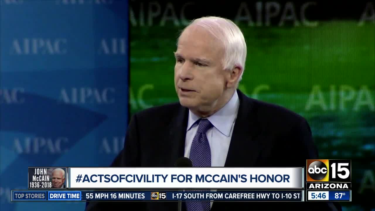 Family wants "Acts of Civility" to honor McCain