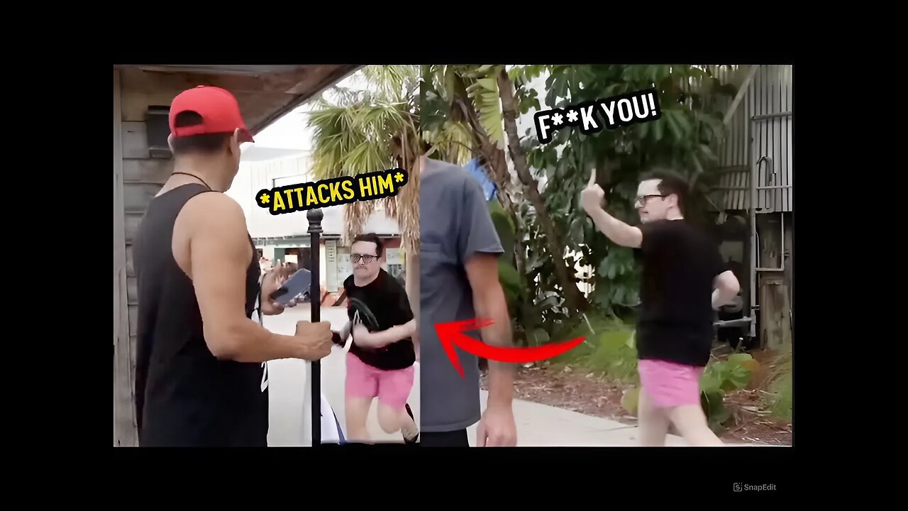 Woke Beta Male Goes CRAZY Tries To Attack Man